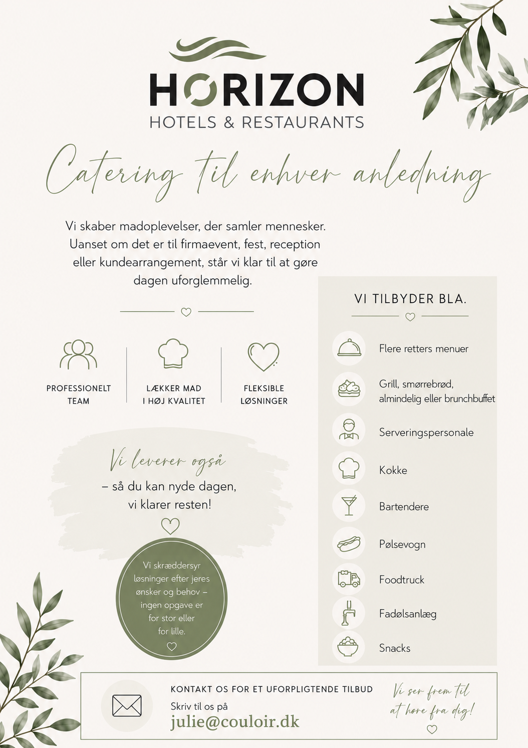 Catering til enhver anledning – Horizon Hotels & Restaurants