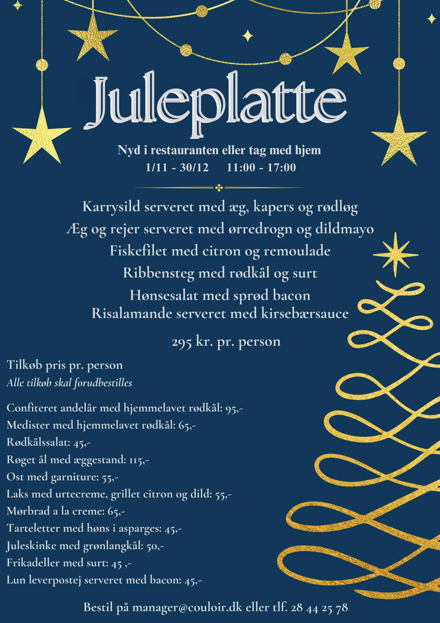 Juleplatte flyer – Restaurant Trekosten